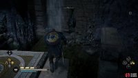 You’ll reach the eastern puzzle through the crack in the wall.