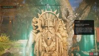 Examine the carvings associated with each god to learn a bit about them.