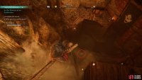 You’ll find the key to the door in the body of water beneath the waterfall.
