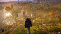 You’ll need to catch the flying paper in mid air as you jump to the haystack below.