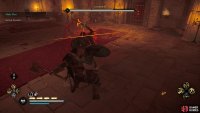 You’ll need to dodge or roll away from Goodwin’s red rune aura attacks.