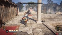 Be ready to avoid any thrown weapons when Gotafrid is near a weapon rack.