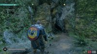 At the bottom of the large hole, you’ll find a small hole in the wall to enter Tuam.