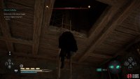 After pulling the boulder back fully, jump on top of it and climb the ladder to the chest.