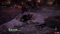 Kill the boar first to ensure that it counts toward the “eliminate all enemies” objective before the Goliath throws it out of the arena.