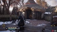 You’ll find the roundhouse with the chest inside at the southwestern side of the hideout.