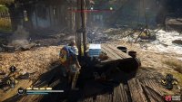 Pick up the wooden crate in the camp to complete the mystery.