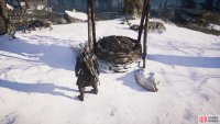 You’ll find the treasure buried near the well.