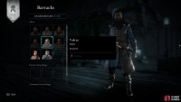 You can manage your crew from the barracks in your settlement.