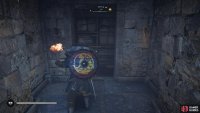 Move the barricade once you’ve shot the link of the chandelier, causing it to fall.
