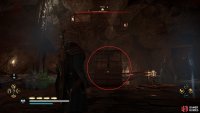 You’ll find a movable barricade on the western side of the chamber. Use it to reach the wooden platform.