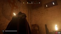 Climb on top of the pillar to reach the hatch door, leading to the chest above.