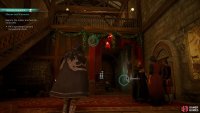 Once you’re inside the manor, you’ll need to get the key from Lord Corvus, who is speaking with guests upstairs.