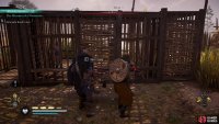 Use the key to free the prisoners from the cages on the camp.