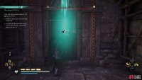 Use the key from the captain to open the door on the first floor to the church.