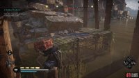 You’ll be able to jump to the second marker from the wooden planks on the left side of the bridge.