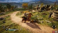 When you reach Thaerelea Ruins, defend the fyrd from the Saxons soldiers.