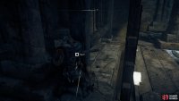 Use the mechanism to raise the gate.
