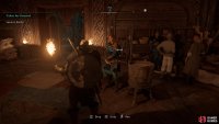 When you return to the longhouse in Grantebridge, Randvi will challenge you to a drinking contest.