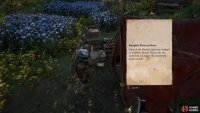 You’ll find the note with the clue to the deed location on the sotheastern side of the trade post.