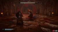 Look out for the red aurora surrounding Rikiwulf, indicating an incoming sweeping heavy attack.