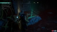 You can highlight the roots by using Odin’s Sight within the cave.