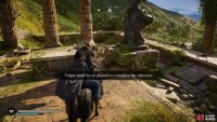 Be sure to dismount when you arrive to begin the cutscene.