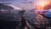 Sail right, westward, into the  setting sun.