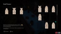Be sure to select some useful god favors from your pool of available favors on the right.