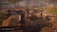 You’ll find the ship burial south of the main church, containing treasure of 100 supplies.