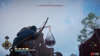 Shoot the cargo to smash through the barricade below, or use Incendiary Powder Trap to destroy it.