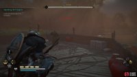 Shoot the fire pots near The Compass to set him on fire.