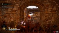 The platform guard will jump down to investigate, at which point you can shoot him.