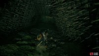 You’ll need to slide down and avoid the spikes around you.