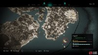 The location of the Ymir&rsquo;s Tear Stone on the small island in the southeast of the map.