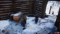 Smash the pots and crates to provoke more dialogue.