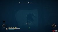 Face east at the bottom of the water and smash the wooden wall to find the artifact behind it.