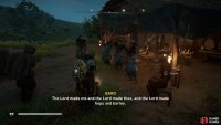 Speak with the bard to begin the mystery.