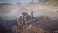 Once you’ve looked behind the waterfall, the old woman will appear.