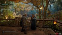 Speak with Thyra on the bridge north of the festival grounds to begin Twirling Targets.