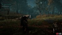 Speak to the white elk in the nearby water and follow it while Eivor asks questions.