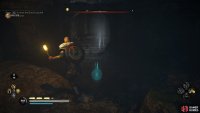 You’ll find a hole in the ground once you’ve slid under the hole in the wall. Jumping down will begin a boss fight.