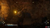 Look for the hole in the wall on the right side of the wealth chest once you’re in the cave.