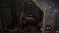 You can loot the saga after moving the barricades.