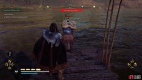 Wait for Ama to approach the end of the platform before you approach her from behind to steal the key.
