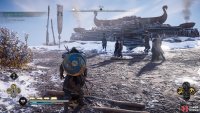 Speak with Sunniva near the funeral pyre.