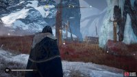 You’ll need to approach the coast through the totems above to be able to see the shipwrecks and access the chest.
