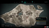 The location of the treasure on the Isle of Wiht. 