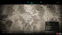 The location of the source of the voices in relation to the mystery icon.