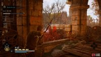 Wait for the patrol to come closer to the stationary guard, then shoot both with one arrow.